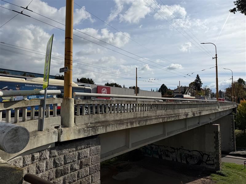Současný most na Znojemské ulici v Jihlavě. zdroj kraj Vysočina